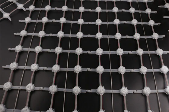 Customized LED Mesh Screen Video Wall IP67 30mm DMX512 RGB Outdoor Advertising Decoration