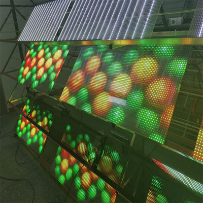 RGB Color LED Transparent Film Screen Indoor / Outdoor Display Video Screen