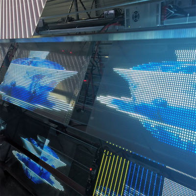 High Transparency P6 240*960 LED Transparent Film Screen For Indoor Glass Window