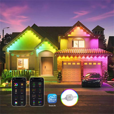 WIFI Control 20MM 25MM IP67 LED Eave Lights Smart Rgb Ic With 72 Scene Modes Ip67 Outdoor Lighting For Holiday