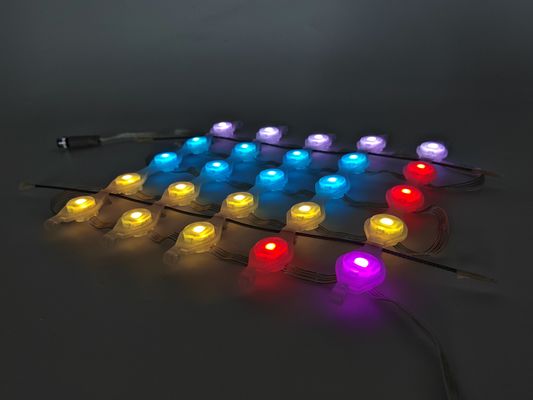 IP68 Anti-UV RGB Flame Retardant LED Mesh Screen For Outdoor Facade Lighting