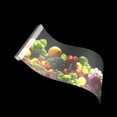 P8 DC5V Adhesive Wall Indoor Flexible LED Transparent Film Screen for Glass Display Media Facade Advertisement