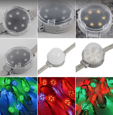 1W RGB Permanent Led Christmas Led Pixel Point Light Waterproof Customized IP67 0.4W 5V 30mm for Outdoor Building Lighting