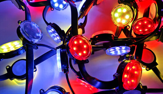 IP67 Factory Custom 40mm DC24V XQD RGB Full Color Super Bright Outdoor Waterproof LED Point Light Source