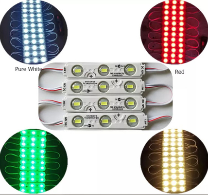 DC 12V 1.5W led 모듈 문자열은 신호 라이트 박스를 위한 3 LED IP65 SMD 5730 led 모듈을 방수 처리합니다