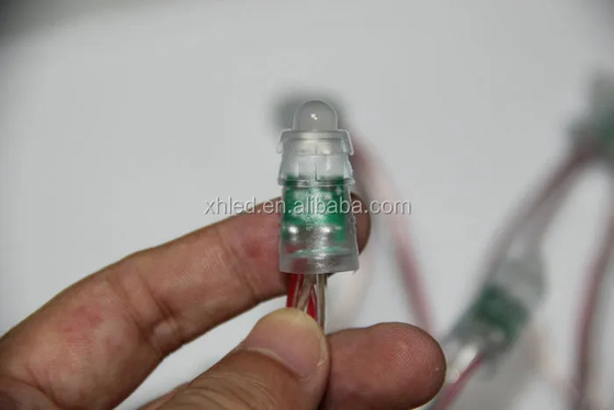 크리스마스 트리를 위한 DC12V 0.2W IP67 LED 화소 광 단색 9 밀리미터 노출된 문자열