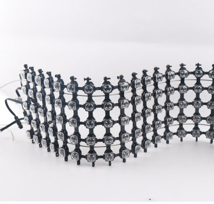 Outdoor Waterproof IP67 DC24V DMX512 P62.5 RGB Flexible Led Mesh Curtain