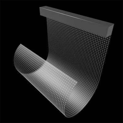 투명한 유리 P10 LED 디스플레이 스크린 접착성 LED 투명한 필름 스크린