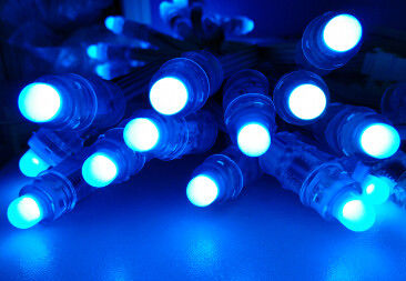 탄알 유형 12MM는 화소, F8 DC05V RGB 풀 컬러 LED Pxiel 끈 빛을 지도했습니다