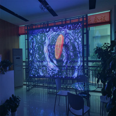 P6 DC5V WE1314 RGB 16bit LED 투명 필름 스크린 광고용 비디오 벽 디스플레이