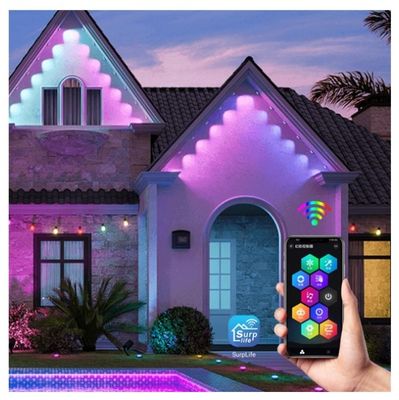 Smart Wifi Bluetooth Rgb Music Rhythm LED Eave Lights for House Eave Holiday Outdoor
