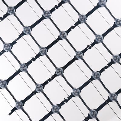실외 30mm 유연 LED Mesh 디스플레이 스크린 유리 커튼 건물 1000mm * 1000mm 스크린 크기 50000 시간 수명