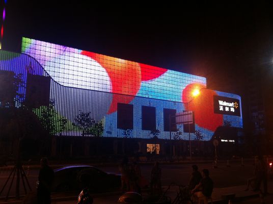 IP68 반UV RGB 방화 retardant LED Mesh Screen 외관 전면 조명용