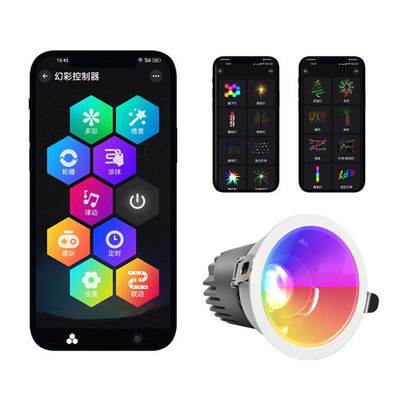 스마트 보조 LED 스포트라이트 오토바이크 20W RGBW SPI USC2904 트림리스 리세스드 그릴 스포트 라이트