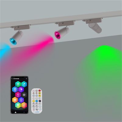 실내 홀 천장 장착 LED 트랙 라이트 24V 40W 디밍 가능한 RGBW 다채로운