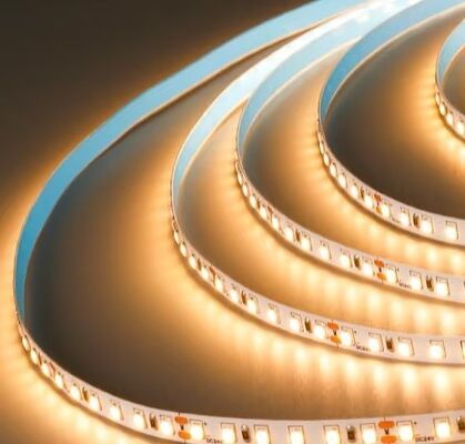 고밀도 480LEDs 고효율 24V IP67 따뜻한 흰색 2700K 점 없는 8mm COB LED 스트립 라이트 키트