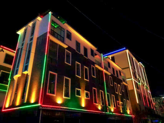 스마트 와이파이 컨트롤러 방수 IP67 RGBW 12V 30mm 야외 LED 스트립 외부 프로그래밍 장식용 조명 풍경 램프