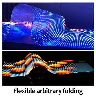 P8 Indoor RGB Full Color DC5V Flexible Transparent LED Film Screen Indoor Transparent Film LED Display Screen