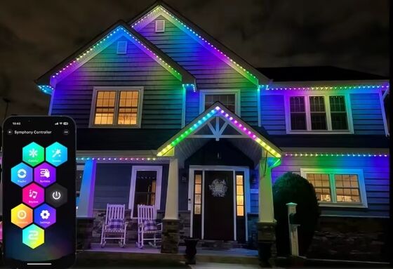 RGB 포인트 LED 픽셀 라이트 트랙 조명 실외 지붕 조명 장식