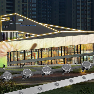 외부 정면 IP67 방수 30mm 선형 빛 유연 건물 조명 LED 포인트 빛 소스