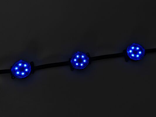 50mm RGB 픽셀 포인트 광원 1.5W DMX512 IP67 방수 120° 빔 앵글 외관