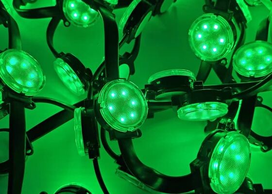 40mm Smart Addressable LED Pixel Light IP67 Waterproof High Brightness for Outdoor Facade Media Wall