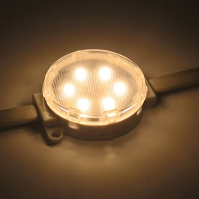 DC24V 50mm SMD3535 LED 포인트 라이트 6LEDs IP67 방수 DMX512 대외 매트릭스 디스플레이 스크린을 위한 주소형 픽셀